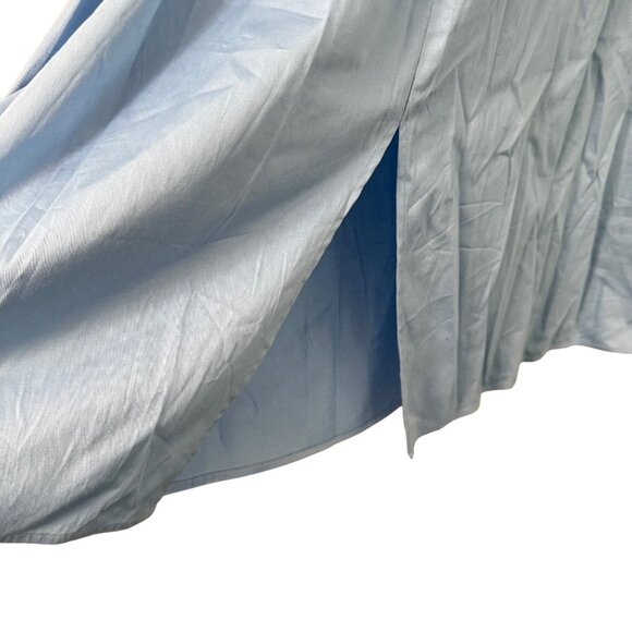 Alden Adair Taylor Puff Sleeve Contrast Trim Midi Dress in Roller Skate XL - Picture 11 of 11